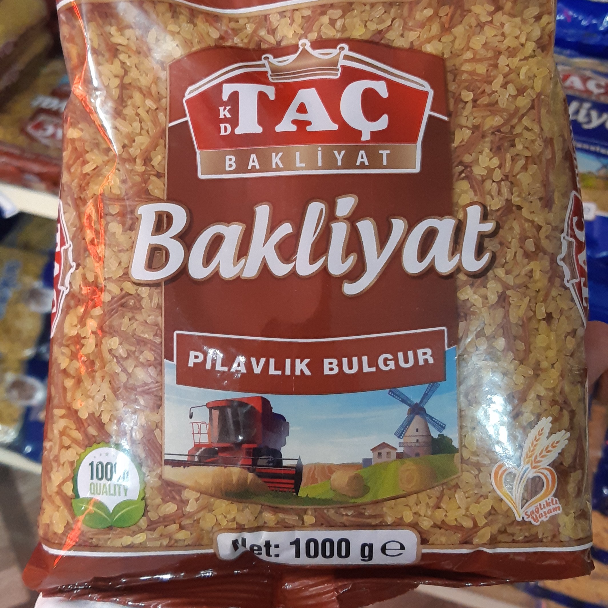 بلغور پلویی رشته دار تاچ1000 گرم ترکیه کیفیت عالی و خوشمزه از گندم مخصوص