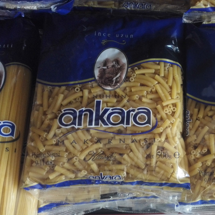 ماکارونی آنکارا نازک اصل ترکیه پک دو بسته 500 گرمی (طرح های مختلف موجود)