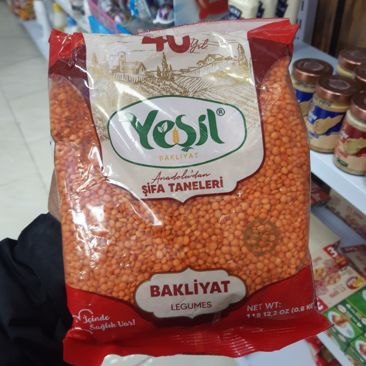 عدس قرمز ( دال عدس ) 800 گرم محصول ترکیه بسیار خوش طعم و پرخاصیت
