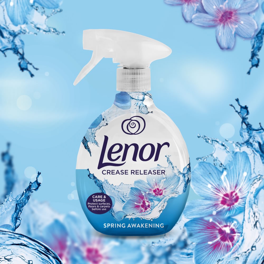اسپری ضد چروک و اتو کننده لباس لنور lenor رایحه Spring Awakening حجم 500 میل