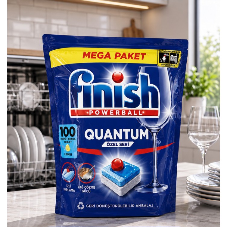 قرص ماشین ظرفشویی فینیش مدل Quantum Powerball بسته 100 عددی