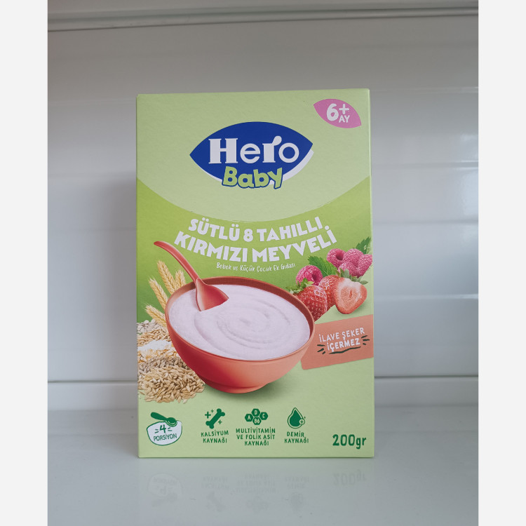 سرلاک 8 غله تمشک توت فرنگی شیر هیروبیبی Hero Baby