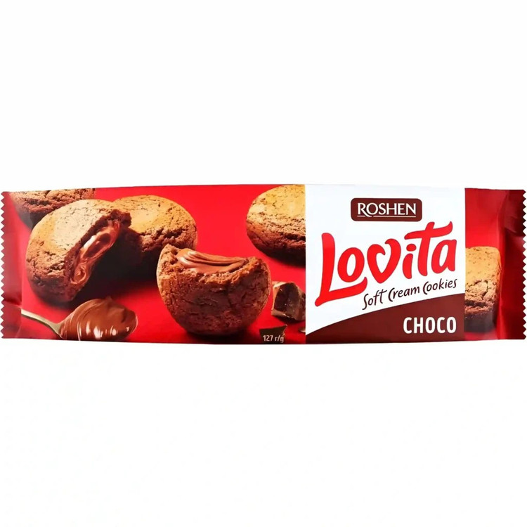 کوکی لاویتا روشن با مغز کرم شکلاتی Roshen Lovita Choco وزن 127 گرم