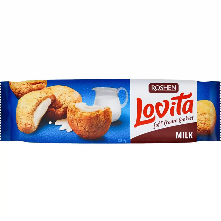 کوکی لاویتا روشن با مغز کرم شیری Roshen Lovita Milk وزن 127 گرم