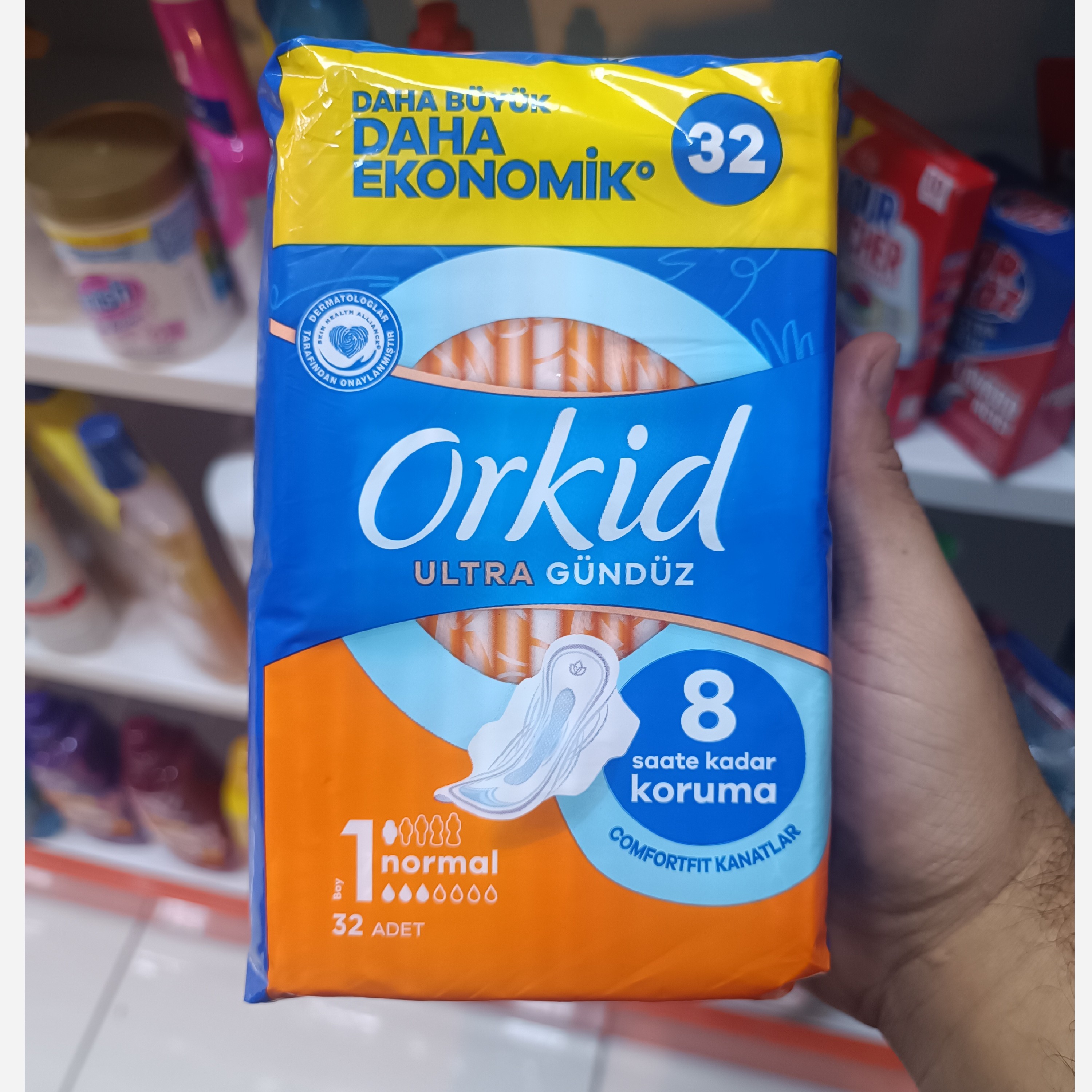 نوار بهداشتی ارکید Orkid مدل Ultra Gunduz ویژه روز سایز 1 بسته 32 عددی