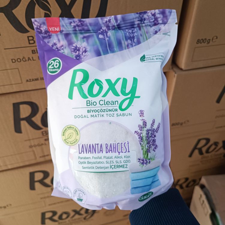 پودر صابون لباسشویی روکسی Roxy حجم 800 گرم در 3رایحه اصلی واورجینال