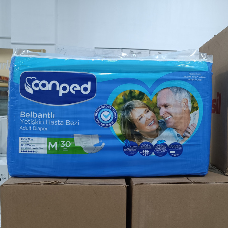 پوشک چسبی بزرگسال جان پد canped سایز Mبسته ی 30 عددی
