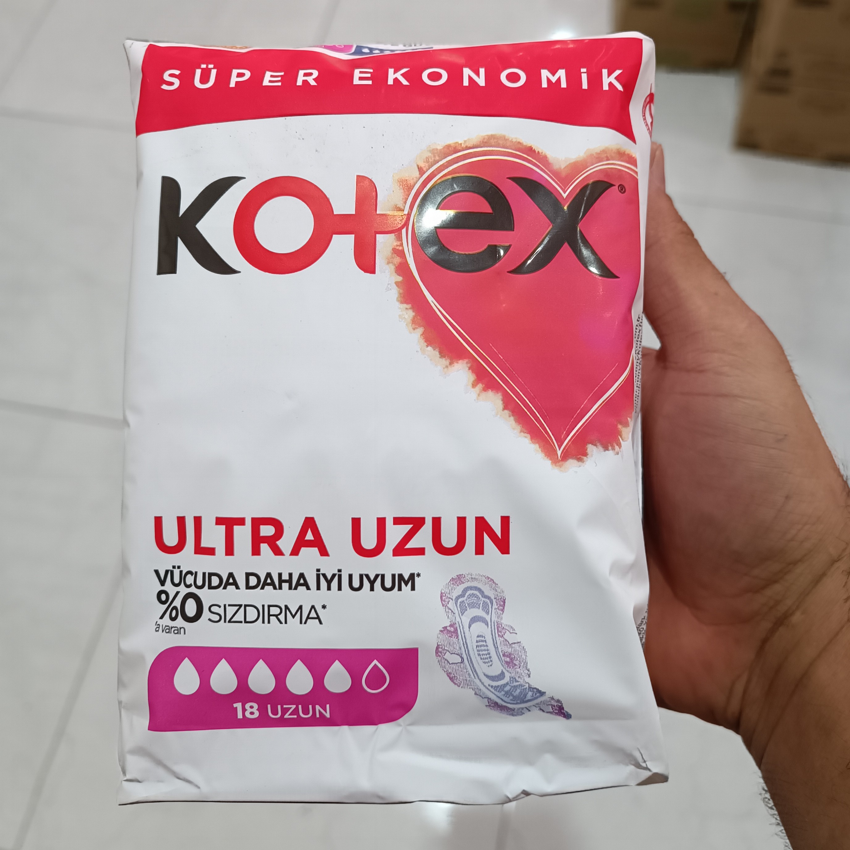 نوار بهداشتی کوتکس بلند مدل ULTRA UZUN تعداد 18 عددی
