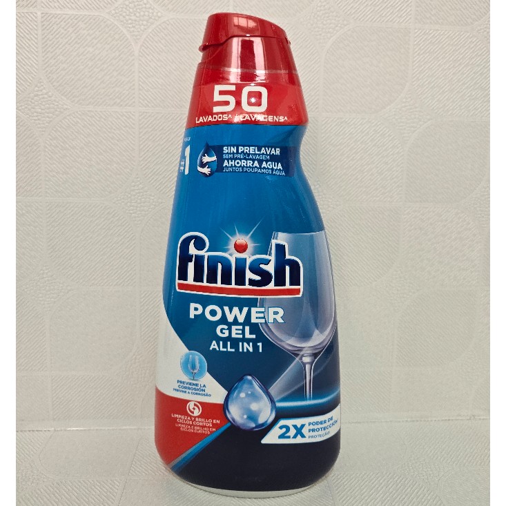 ژل ماشین ظرفشویی فینیش مدل Power Gel All in 1 حجم یک لیتری